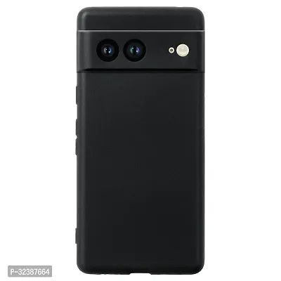 Classic Black Rubber Back Cover For Google Pixel 7-thumb2