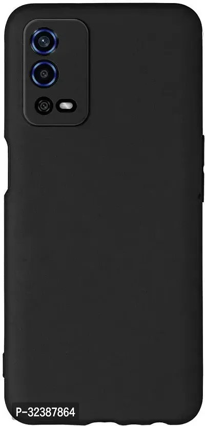 Classic Black Rubber Back Cover For Oppo A55-thumb2