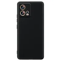 Classic Black Rubber Back Cover For Motorola Edge 30 Fusion-thumb1