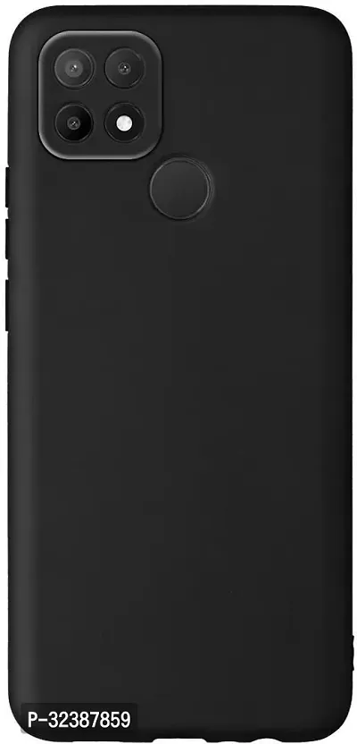 Classic Black Rubber Back Cover For Oppo A15 Oppo A15S-thumb2