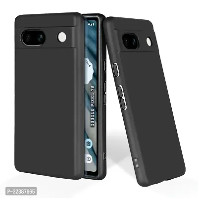 Classic Black Rubber Back Cover For Google Pixel 7A