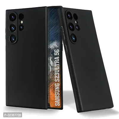 Classic Black Rubber Back Cover For Samsung Galaxy S23 Ultra