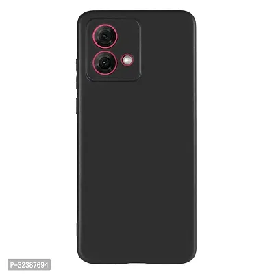 Classic Black Rubber Back Cover For Motorola Moto G84 5G-thumb2