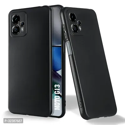 Classic Black Rubber Back Cover For Motorola G32-thumb0