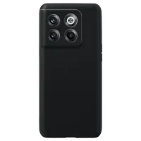 Classic Black Rubber Back Cover For Oneplus 10T-thumb1