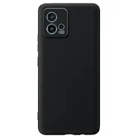 Classic Black Rubber Back Cover For Motorola G72-thumb1