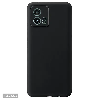 Classic Black Rubber Back Cover For Motorola G72-thumb2