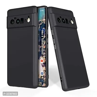 Classic Black Rubber Back Cover For Google Pixel 6 Pro-thumb0