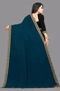 Stylish Fancy Designer Georgette Saree With Blouse Piece For Women-thumb1