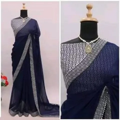 Hot Selling Georgette Saree with Blouse piece 