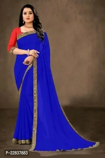 Stylish Fancy Designer Georgette Saree With Blouse Piece For Women