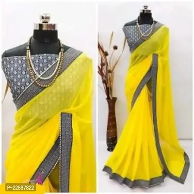 Stylish Fancy Designer Georgette Saree With Blouse Piece For Women