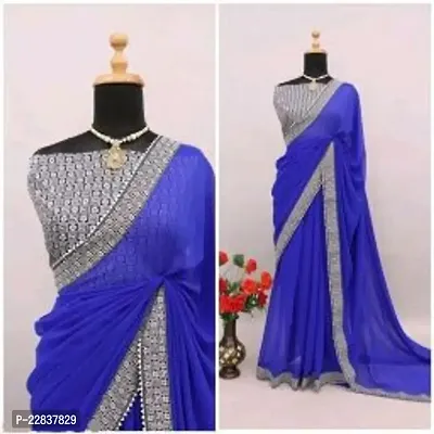 Stylish Fancy Designer Georgette Saree With Blouse Piece For Women