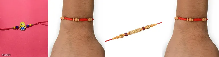 Stylish Multicoloured Rakhi For Brother Pack Of 4-thumb0