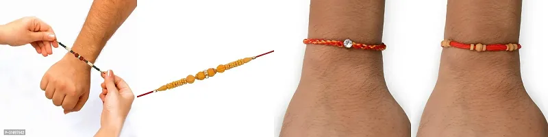 Stylish Multicoloured Rakhi For Brother Pack Of 4-thumb0