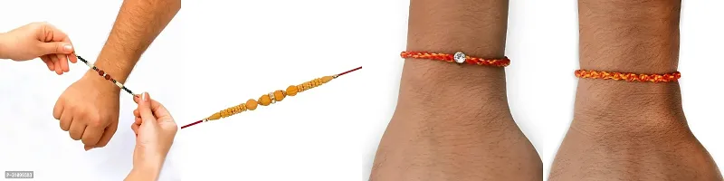 Stylish Multicoloured Rakhi For Brother Pack Of 4