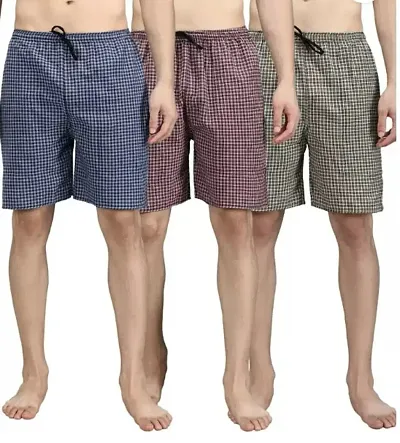 Classic Blend Checked Basic Boxer for Men, Pack of 3