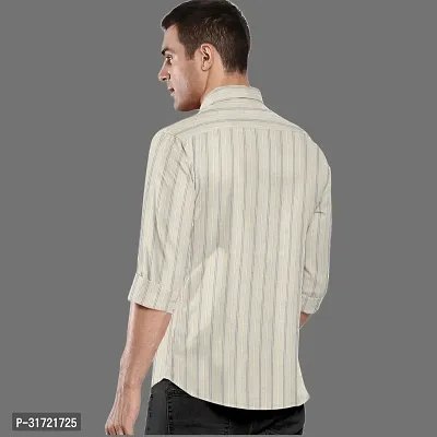 CLOSWIF Off White Cotton Blend Checked Long Sleeves Casual Shirts For Men-thumb2