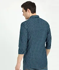 Trendy Cotton Blend Checked Casual Shirt For Men-thumb1