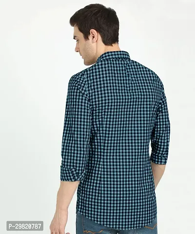 Trendy Cotton Blend Checked Casual Shirt For Men-thumb2