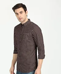 Trendy Cotton Blend Checked Casual Shirt For Men-thumb1