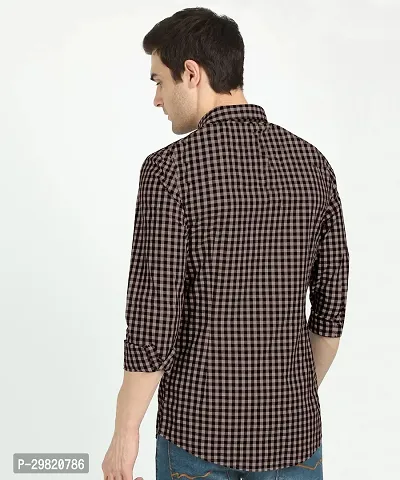 Trendy Cotton Blend Checked Casual Shirt For Men-thumb4