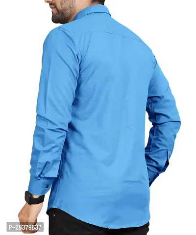 Classic Cotton Blend Solid Casual Shirt for Men-thumb2