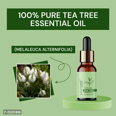 Youngtre By nature Tea tree Essential Oil 10ML Pure for Soft Clear Healthy Glow Skin  Reduce Dark Spots-thumb3