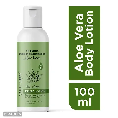 Youngtre By Nature Body Lotion 100 ml | Aloe Vera | Refreshing Care For 24H Hydration | Non-Sticky | Fast Absorbing for Fresh And Healthy Skin.-thumb0