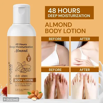 Youngtre  By Nature Almond Body Lotion Skin Protection ,Skin Moisturizing Body Fairness Lotion Men  Women 100 ml-thumb0