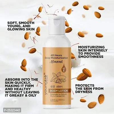 Youngtre  By Nature Almond Body Lotion Skin Protection ,Skin Moisturizing Body Fairness Lotion Men  Women 100 ml-thumb2