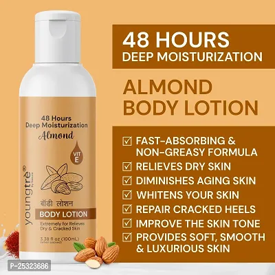 Youngtre By Nature Almond Body Lotion 100 ml Men  wome