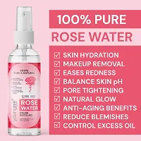 Youngtre Rose Pure Organic  Natural Water | For Face  Skin | Makeup Remover Toner  Mist | For Glowing  Natural Skin | Pack Of 1-thumb1