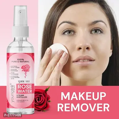 Youngtre Rose Pure Organic  Natural Water | For Face  Skin | Makeup Remover Toner  Mist | For Glowing  Natural Skin | Pack Of 1-thumb3