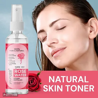 Youngtre Rose Pure Organic  Natural Water | For Face  Skin | Makeup Remover Toner  Mist | For Glowing  Natural Skin | Pack Of 1-thumb4