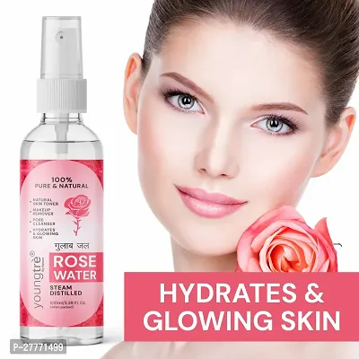 Youngtre Rose Pure Organic  Natural Water | For Face  Skin | Makeup Remover Toner  Mist | For Glowing  Natural Skin | Pack Of 1-thumb5