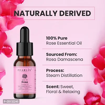 PEARLIX Be Natural Rose Pure Essential Oil 100% Organic  Natural| 10ML. Essential Oil| Used In Skin, Body, Aromatherapy  Spiritual Rituals| Pack Of 2-thumb2