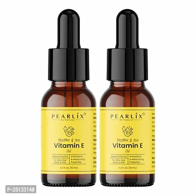 PEARLIX Be Natural Vitamin E Pure Essential Oil 100% Organic  Natural| 10ML. Essential Oil| Used In Skin, Body  Face| Pack Of 2