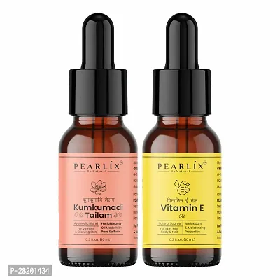 Natural Kumkumadi  And Vitamin E Essential Oil Pack Of 2