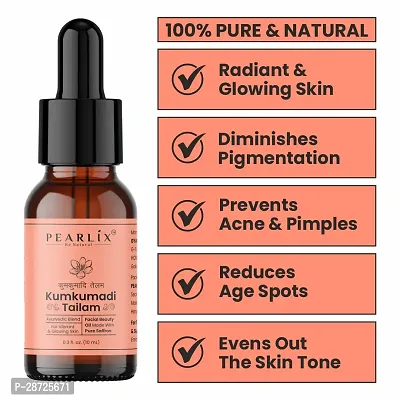 PEARLIX Kumkumadi Tailam 100 % Pure  Natural | 10ml | For Fair Skin Tone, Acne Blemishes-thumb0