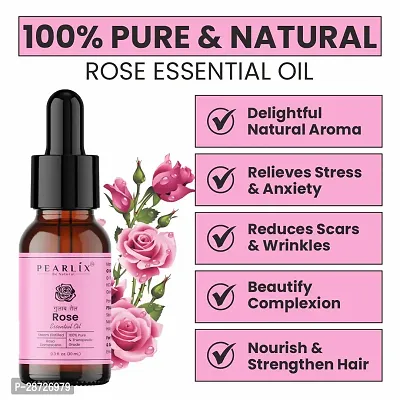 PEARLIX Rose Essential Oil | 10ml | For Hydrate, and Illuminate Your Facial Skin