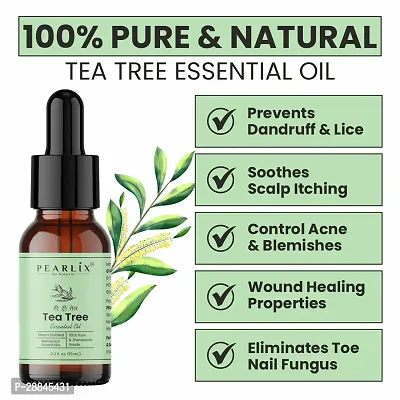 PEARLIX Tea Tree Pure  Natural Essential Oil | 10ml | For Dandruff Hair  Skin Infection