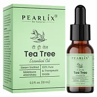 PEARLIX Natural Tea Tree Oil, 10ml (each) | Pack Of 2 | Perfect for Cleaning, Aromatherapy, DIY, Soap  Diffuser - Tea Tree Essential Oils-thumb1