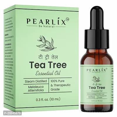 PEARLIX Natural Tea Tree Oil, 10ml (each) | Pack Of 2 | Perfect for Cleaning, Aromatherapy, DIY, Soap  Diffuser - Tea Tree Essential Oils-thumb2