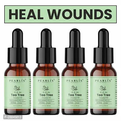 Tea Tree Oil Pure  Natural 10ml (each), Pack Of 4-thumb0