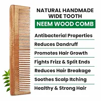 Handcrafted Neem Wooden Comb-thumb1