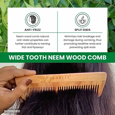 Handcrafted Neem Wooden Comb-thumb3