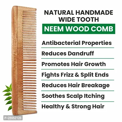 Handcrafted Neem Wooden Comb-thumb4