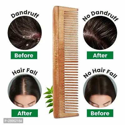 Handcrafted Neem Wooden Comb-thumb0