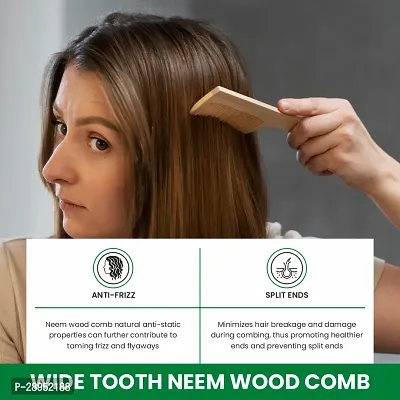 Handcrafted Neem Wooden Comb-thumb3